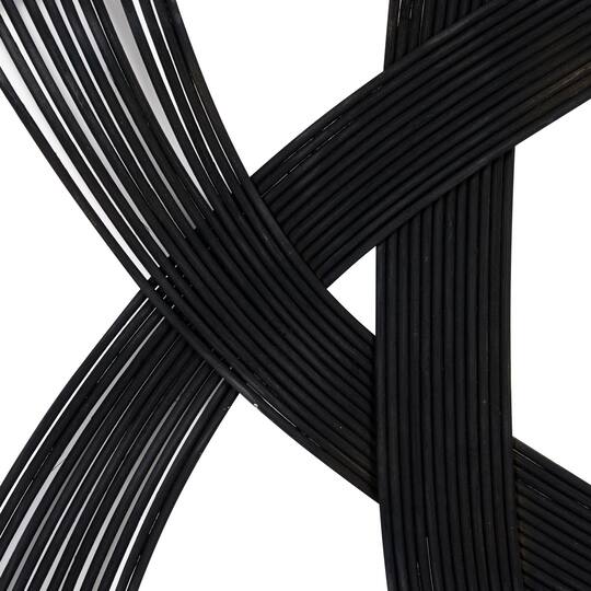 Black Wood Modern Wall Decor, 34" x 34" x 1"